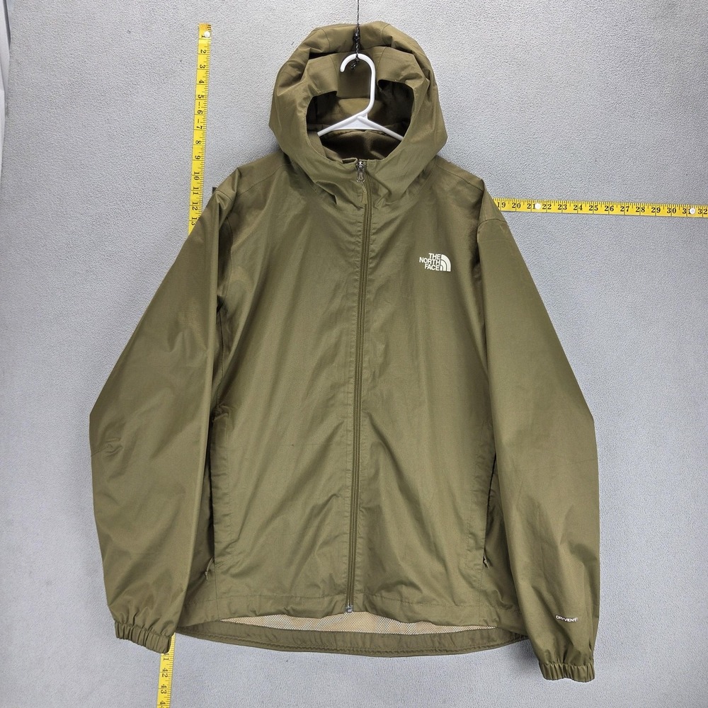 The North Face Jacket Mens XL Green Quest Hooded DryVent Waterproof Lightweight